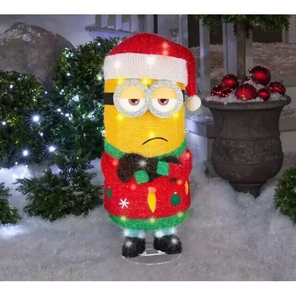 2.5 ft Kevin Despicable Me MINIONS Gemmy LED Lighted Christmas Tinsel Yard Art
